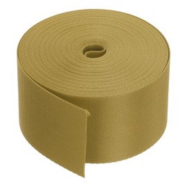 sourcing map Flat Nylon Webbing Strap 2 Inch 10 Yards Polypropylene Webbing Light Brown for Backpack, Luggage-rack, Outdoor Climbing, DIY Craft