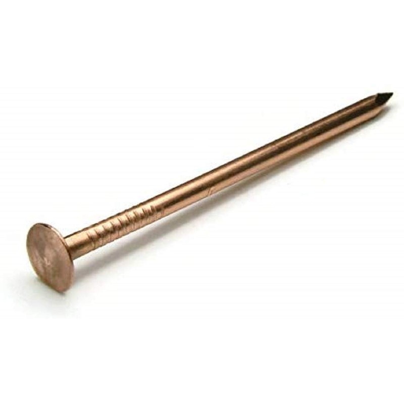 2-1/2" Smooth Shank Solid Copper Roofing Nails 10 Gauge USA