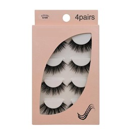 4 Pairs Fake Eyelashes, G1 Series, Ultra Thick, For Recitals, Stage, Everyday Makeup, Natural, Cute, Long Eyelashes, Extensions, Luxury False Eyelashes. Matsudaya (G109)