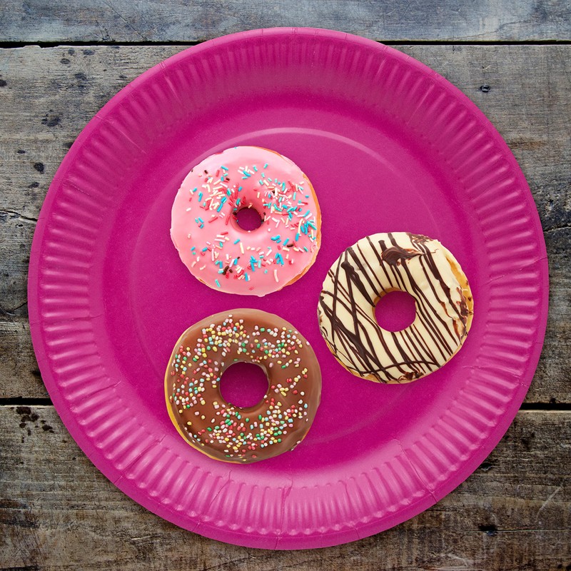 Ökolution Pack of 20 Disposable Paper Plates Colourful Round Sustainable