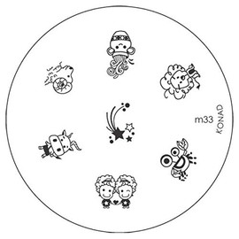 Stampingschablone Konad M33 Zodiac Asia China – Cute Nails