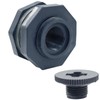 PHITUODA 1/2 Inch Pvc Bulkhead Fitting with Plugs NPT1/2 Female