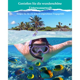 UPhitnis Adult Snorkel Set, Anti-Leak Diving Goggles with Snorkel for Snorkelling, Swimming and Diving, Anti-Fog Panorama, Wide View, Dry Snorkel Set for Men and Women