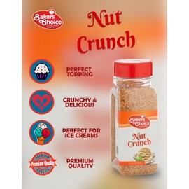 Coconut Crunch Topping - Coconut Sprinkles for Ice Cream Sundae Toppings - 7 oz. - Dairy Free, Kosher - Baker’s Choice