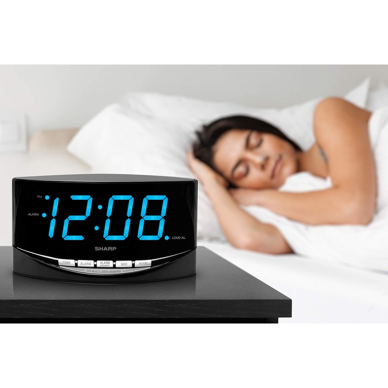 SHARP Easy to See Alarm Clock with Jumbo 2” Numbers