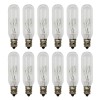 Creative Hobbies 15W T6 Tubular Bulbs, 120V, E12 Candelabra Base,
