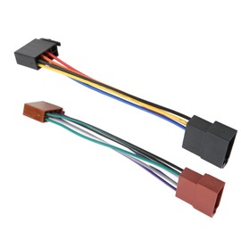 Car Radio Wiring Harness Connector, ISO Radio Cable Connector, Wiring Harness Adapter Male to Female, 16 Pin ISO Female Radio Receiver Cable