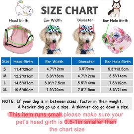 BbearT® Pet Hat, Leisure Visor, Pet Hat, Baseball Sun Hat, Sports Cap with Ear Holes and Chin Strap for Small Dogs, Medium Dogs, Large Dogs (M, Blue)