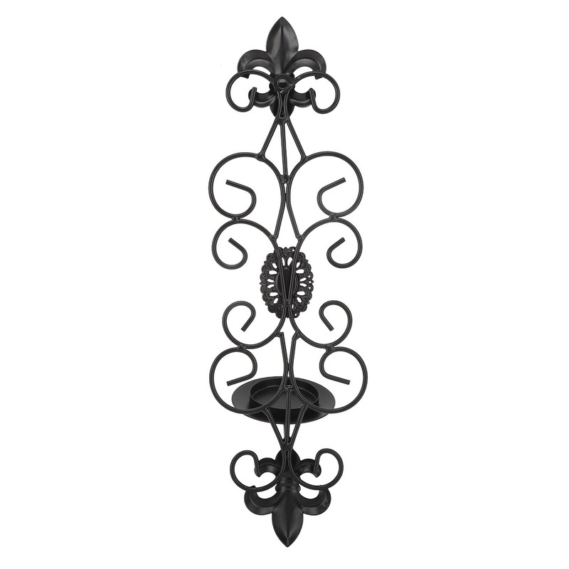 Wall Candle Holders Retro Diamond Encrusted Candlestick for Living Room