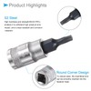 CoCud Torx Bit Socket, 1/4" Drive x T15 S2 Steel