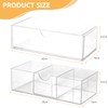 WANDGU Set of 2 Stackable Cosmetic Organisers: Clear Dressing Table