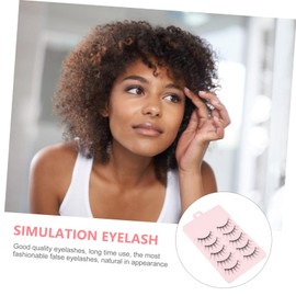 MERRYHAPY 5 Pairs Simulation Eyelash Stickers Volume Makeup Lashes for Natural Look Reusable and Easy to Apply for Daily Wear and Special Occasions