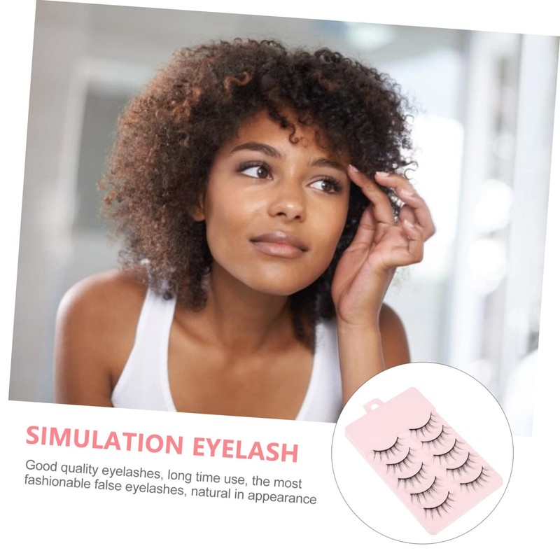 MERRYHAPY 5 Pairs Simulation Eyelash Stickers Volume Makeup Lashes for