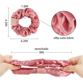 7 Pcs Bridesmaid Gifts Rose gold Satin Scrunchies for Bachelorette Party Favors Proposal Gifts Elastics Hair Ties Scrunchies Bridesmaid Proposal Gifts Wedding Party Favors