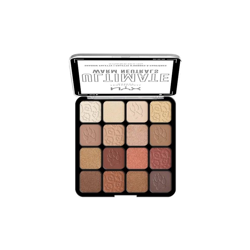 NYX Professional Makeup Ultimate Shadow Palette, Tono Warm Neutrals