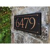 Stone Address Plaque With Engraved Numbers. Address Sign Made from