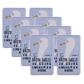 Spanish Razor Shells Canned in Brine 8/10 | B Vitamins, Omega-3 | Tinned Seafood by Ati Manel | 8 x 110g Can