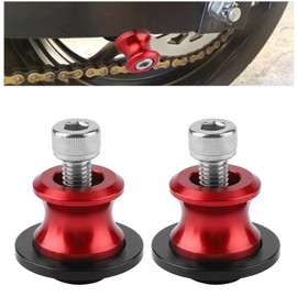 Ausla Swing Arm Spools, 2 Stück 8mm CNC Motorrad Schwingen Bobbins für Hinterständer Stabilität (Rot)