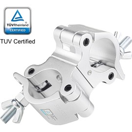 Pro TUV Swivel Truss Clamp 2 inch, 2 Packs GZhumin Heavy Duty 1100lb / 500kg Swivel Coupler 50mm Truss Clamps, Dual Head Turn As Needed Two 360 Degree Lighting Clamps, Fit truss OD 48-52mm / 2”