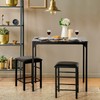 LUARANE 3 Pieces Dining Table Set, Modern Bar Table Set