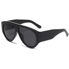 YAMEIZE Retro Oversized Sunglasses for Women Men 70s Retro Square Vintage Sunglasses Wrap Around Shades Chunky Sun Glasses UV400 Protection