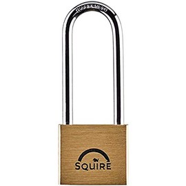 Henry Squire Lion Premium Solid Brass 5 pin Long Shackle Double Locking Padlock, 39.5 mm (Length)
