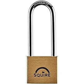 Henry Squire Lion Premium Solid Brass 5 pin Long Shackle Double Locking Padlock, 39.5 mm (Length)