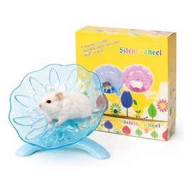 Juguete Disco Rueda Ejercitador para Hamster Ratones, Ratas, Cuyos y Pequeños Mamíferos Grande 17.5 Cm Varios Colores (Azul)