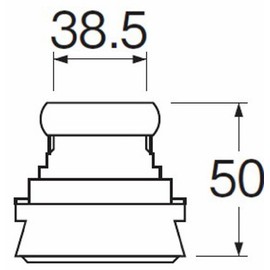 SANEI H81-5-38 Toilet Parts Large Toilet Spud for Pipe Diameter 1.5 inches (38 mm)