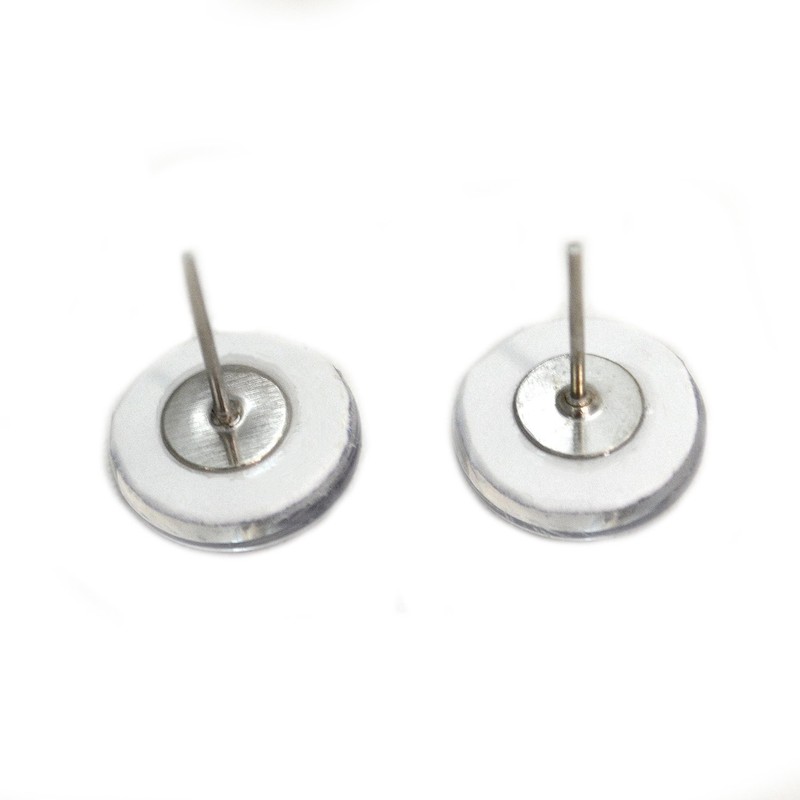 Blue Bunny Rabbit Hare Glass Eyes On Wire Pin Posts