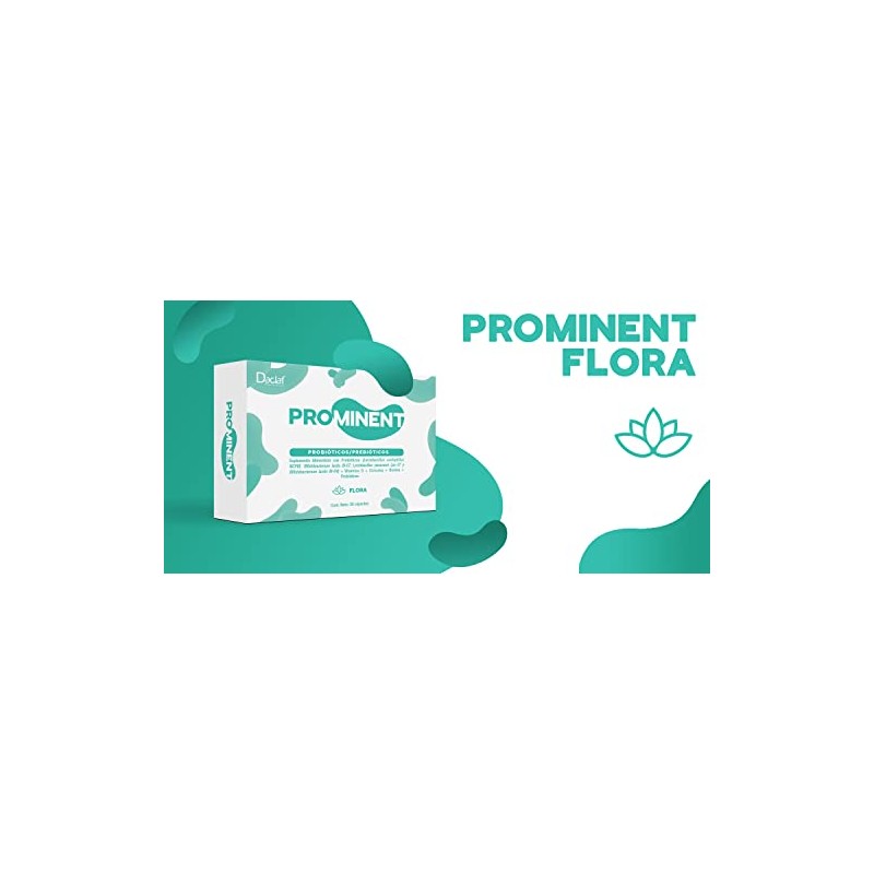 PROMINENT FLORA Probióticos Prebióticos Vitamina D Cúrcuma Biotina Inulina 10