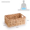Woodluv Water Hyacinth Handwoven Shelf Storage Gift Hamper Basket -