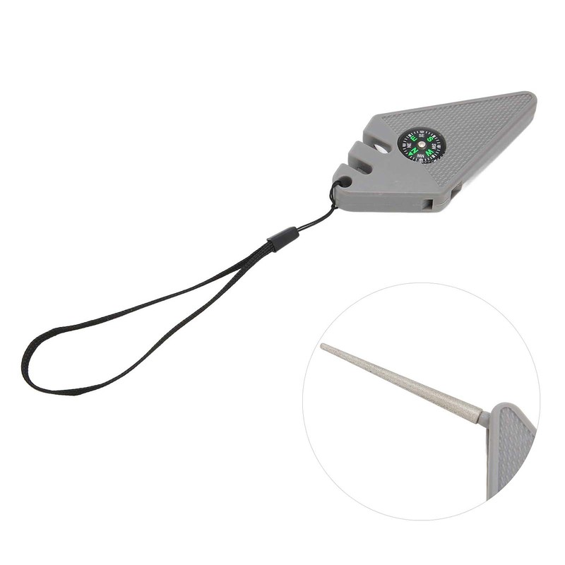 2PCS 6 in 1 Outdoor Knife Sharpener with Compass Survival