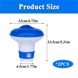 2 Pcs Hot Tub Chlorine Dispenser Floater, Chlorine Dispenser, Adjustable Chlorine Dispenser for Hot Tub All Spa Hot Tubs Swimming Pool and Water Park