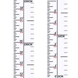 2Pack Height Indicator Tape Ruler, Growth Chart Wall, Children's Height Chart, Height Measurement for Living Room, Bedroom, Nursery Decor Room Walls