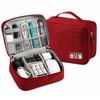 Waterproof Cable Storage Bag, Portable Electronic Organizer Case for USB