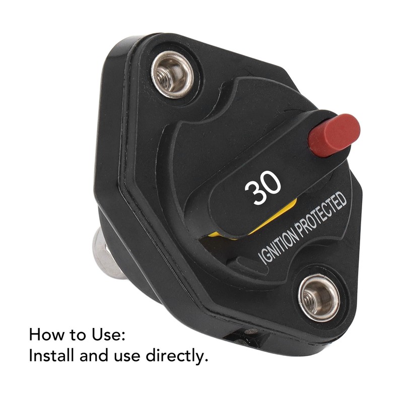 Circuit Breaker Fuse Overcurrent Protector Waterproof with Manual Reset Button