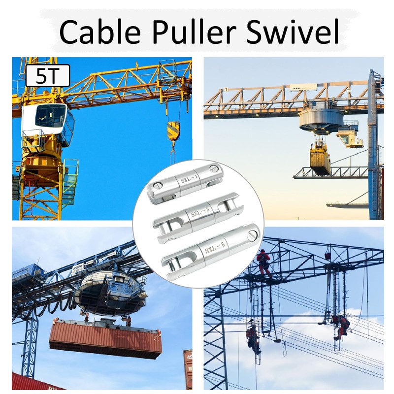 ATREFUU 5 Ton Cable Pulling Swivel, Swivel Wire Bearing Breakaway