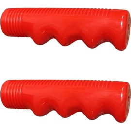 Liahelianx 2 PCS 3/4" Red Non-Slip Bike Handlebar Grips for Kids Tricycle - Lightweight Ergonomic Replacement Grips Compatible with Radio Flyer (red)