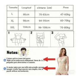 Jrff&gwky®conjunto De 4 Piezas 3 En 1 Faja Posparto Ajustable, Envoltura De Cintura Abdominal Posnatal Y Cinturón Pélvico,faja Postparto Cinturón Cintura/pelvis Cesárea-xl