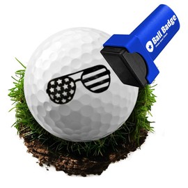 HODL 21 Ball Badge Golf Ball Stamp - Self-Inking Marker for Identifying Balls - Durable Design - Stocking Stuffer Holiday Gift - Golfer Equipment:_Sunglasses Stars and Stripes 
