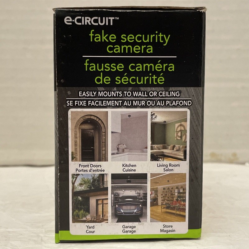 e-Circuit Fake Security Camera*Battery Operated*Wall/