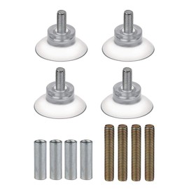 goodxy Set of 4 Rubber Strong Suction Cup Replacements for Glass Table Tops with M6 Extension Screw