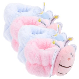 MAGICLULU 6pairs Wristbands for Girls Soft Absorbent Spa Wristbands for Washing Face Comfortable Cartoon Design for Makeup Yoga Skincare Includes Bands