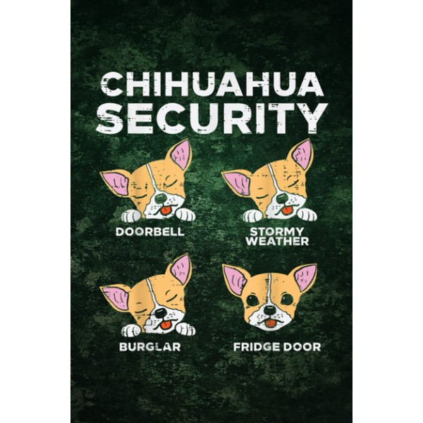 Vitamin & Supplements Tracker: Chihuahua Security Funny Chiwawa Pet Dog