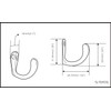 QCAA Premium Quality Single Prong Robe Hook Hanger, Zinc Die