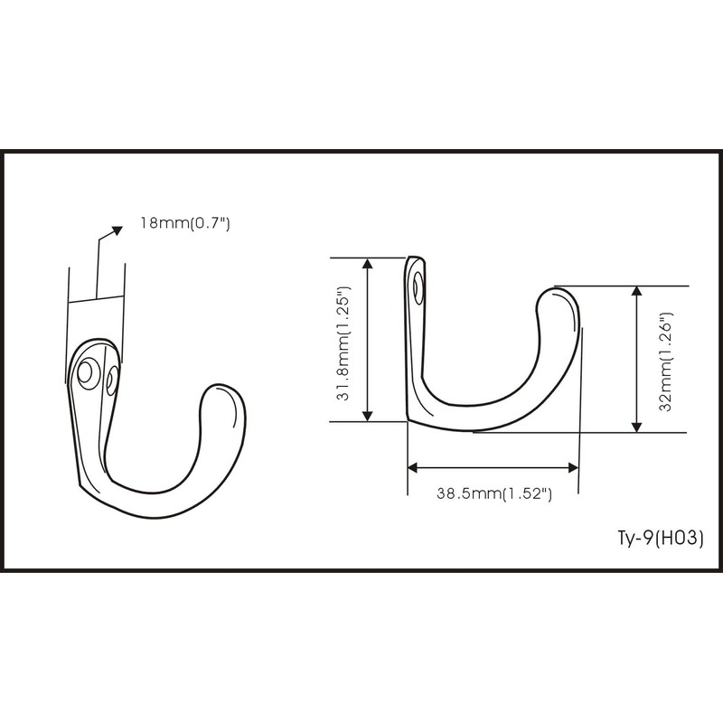 QCAA Premium Quality Single Prong Robe Hook Hanger, Zinc Die