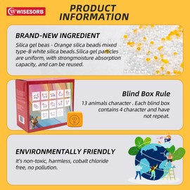 Wisesorb 8Pcs 200 Gram Indicating Silica Gel Desiccant Bags, Rechargeable Gun Safe Dehumidifier