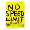 Funny Humorous 'David Shrigley No Speed Limit' Novelty Postcard