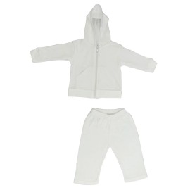 UD_White Interlock Sweat Pants And Hoodie Set 419nb